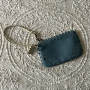 Coach Slate Blue Wristlet